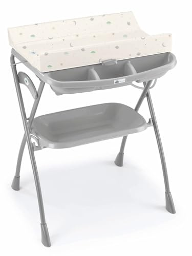 Baby Wickeltisch mit Badewanne Volare | Mehr Farben verfügbar (Grau/Beige)
