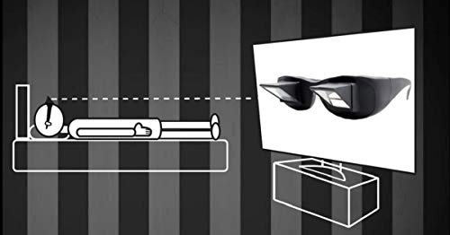 MOJO Lazy Glasses Horizontal Reader Periscope Mirror Glasses - Watch TV in Bed!