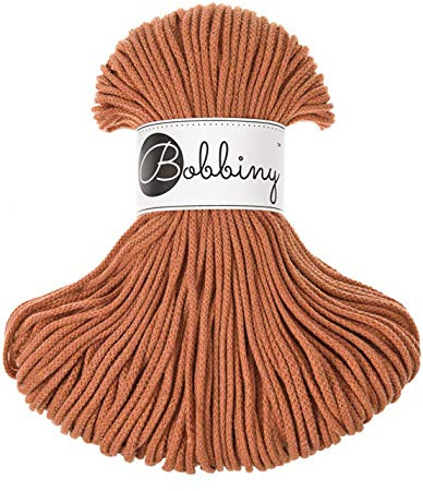 Bobbiny Makramee-Seil, 3 mm, 100% Baumwolle, Terrakotta, 100 m