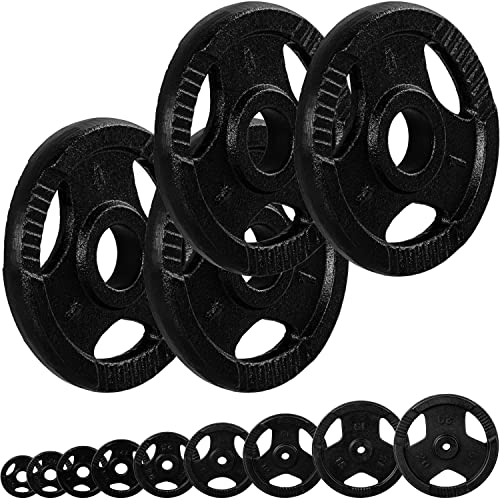 MOVIT® Hantelscheiben Set PRO, Gusseisen Gripper, 30/31 mm Standardnorm, schadstoffgeprüft, 4x 1,0kg