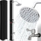 KESSER® Doccia Solare da 35 Litri Doccia Solare da Giardino | Acqua Calda | 60°C Max | Senza Collegamento Elettrico | Doccia per Piscina e Campeggio | Soffione Doccia Effetto Pioggia e Rubinetto