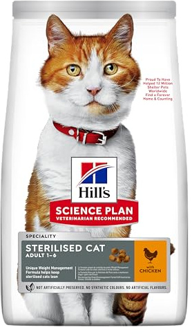 Hill's Science Plan Sterilisiertes Katzenfutter für Junge Erwachsene mit Huhn 10 kg