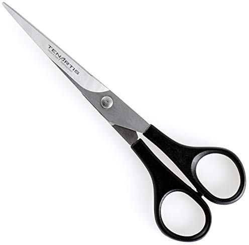 Lättviktssax i rostfritt stål för hundar och katter 15 cm/6 tum med PVC-fodral - Tenartis 562 Tillverkad i Italien