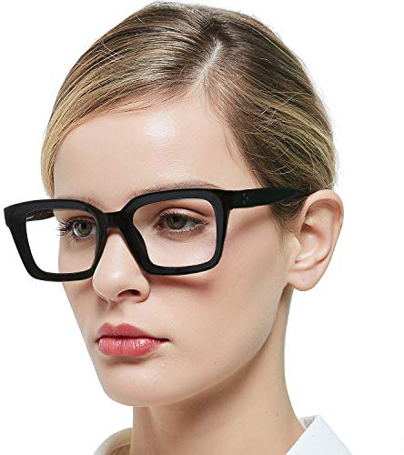 MARE AZZURO Oversized Reading Glasses Women Stylish Reader 0 0.5 0.75 1.0 1.25 1.5 1.75 2.0 2.25 2.5 2.75 3.0 3.5 4.0 5.0 6.0(Black, 0.50)