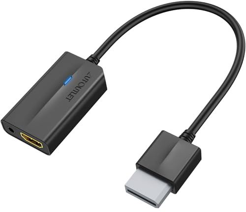 AUTOUTLET Wii zu HDMI Adapter, Wii Hdmi 1080P/720P Full HD Konverter, mit 3,5mm Video Audio Ausgang Buchse, für Nintendo Wii, TV Monitor Beamer Fernseher(schwarz)