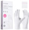 COOLJOB Lot de 6 paires de gants blancs en coton pour homme et femme, gants de protection contre l'eczéma avec sac de lavage gratuit, gants de protection hydratants 100% coton pour mains sèches