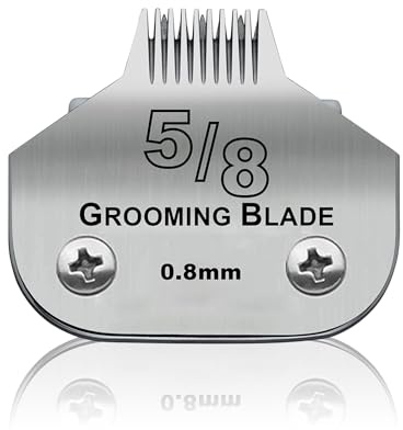 BESTBOMG Abnehmbare Klingen für die Hundepflege mit 5/8 breiter Zehenpartie,kompatibel mit den Schermaschinen Heiniger/Moser Max45/Andis/Oster A5,Schnittlänge 1/32 Zoll