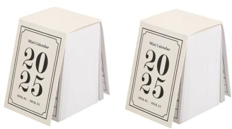 HAPINARY 2stücke Kleiner Retro Tischkalender Handreißbarer Miniatur Schreibtischkalender Für Büro Und Zuhause Praktisches Und Stilvolles Design Als Desktop-dekoration