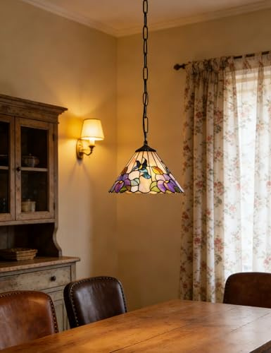 Bidesen 8-Zoll-Kleine Blumen im Landhausstil Tiffany-Stil Kronleuchter, Nachttischlampe, Schreibtischlampe, Wohnzimmer-Bar-Kronleuchter