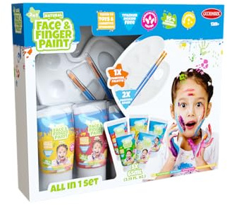 Natural Face & Finger Paint Tube - Multi Kleuren, 5x65ml