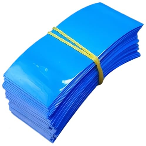 100 Stück 21700 Batterieverpackungen, stabile PVC-Schrumpffolie, isolierter Batterie-Hitzeschild für Batterie-Außenverpackungsfolie, blauer Schrumpfschlauch, Batterieverpackung, Hitzesch