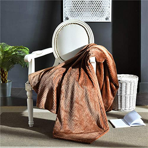 Manta nórdica de felpilla estilo étnico, funda de sofá de algodón, toalla suave universal para chaise longue, 66 x 110 pulgadas, acogedora manta decorativa marrón