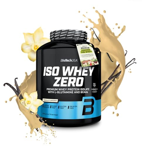 BioTechUSA Iso Whey Zero | Premium Whey Protein Isolate | Grass-Fed | Enzyme-Free | Sugar- and Gluten-free, 1816 g, Vanilj