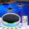 Euakee Luci Piscina Fuori Terra, Luci Solari Galleggianti per Piscina con Telecomando, Luce Solare per Piscina RGB, IP68 Impermeabile, Accessori per Acquario, Stagno