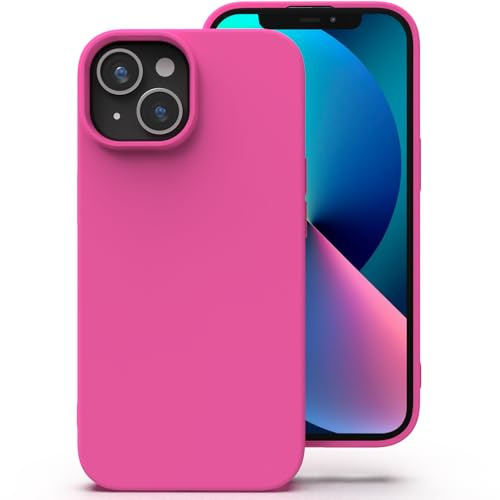 Zuvirelx Silikon Handyhülle für iPhone 13 Hülle, Weiches Griff, Dünne, Minimalistisch, Stoßfest, rutschfest, Taschenpassend - Diva Rosa