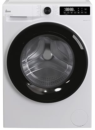 Hoover Pro Wash Series 3 11kg Freestanding Washing Machine, 1400 RPM, A-30% Rated, AI Silent Motion, hOn App, 16 Programmes, ProActive Wash, White & Black Door, 62x60x85 cm - HBR 411BL9-80