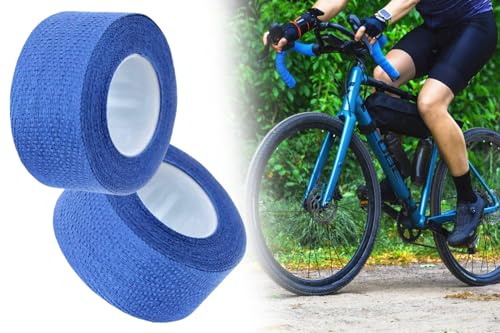 2x Fahrrad Lenkerband Blau 2 x 260cm, Velox 100% Baumwolle Textil, robust, selbstklebend, MTB, Trekking, Kinderfahrrad Rennrad E-Bike