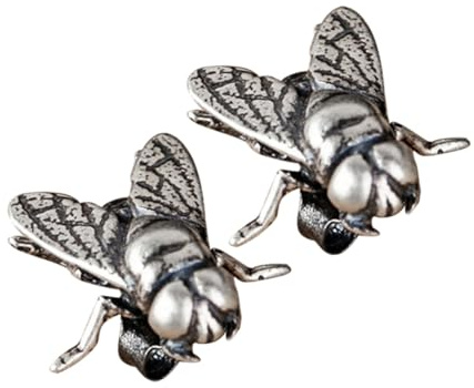BESTonZON Orecchini Punk a Forma di Mosca in Design Unico Accessori Moda Donna per Regalo Compleanno e Cerimonie Dimensioni Compatte 0.75x0.43 Pollici