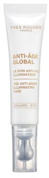 Yves Rocher Anti-Âge Global Contorno de Ojos Iluminador Corrector 15 ml | Con Milenrama Dorada Patentada - Regenera, alisa e ilumina la Mirada - Apto para Todo Tipo de Piel
