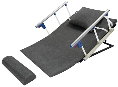 Hanmorfarbi elektriskt justerbart ryggstöd för säng, 120 x 73 cm, med mjuk stoppning och fjärrkontroll, grå, för mer komfort när du sitter och ligger i sängen, vardagsrummet eller på soffan