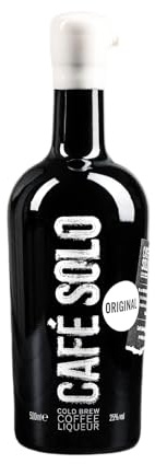 Café Solo Cold Brew Coffee Liqueur, Premium Coffee-Flavored Spirit, Cold Brew Infused Liquor, Artisan 25% Alcohol Drink, Perfect for Cocktails or Sipping Neat, for Cocktail Making & Home Bar, 50cl