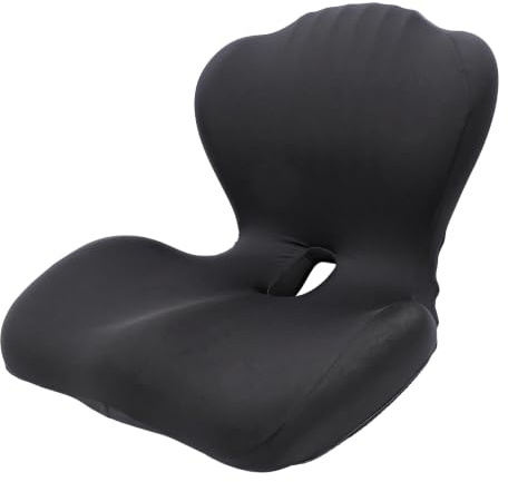 Gugxiom Ergonomisk L-formad sittdyna med minnesskum med korsryggstöd, stödkudde, ergonomisk sittkudde, halkfri kudde som andas för kontor, bil, lastbil