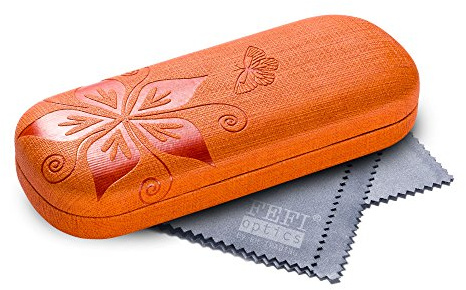FEFI Hardcase Brillenetui Nature - geprägtes Blumen-Design