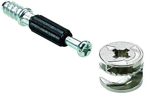 Hettich Verbindungsbeschlag (Möbelbeschlag) 15/30 mm Rastex – Bohr-Ø 15mm, Zinkdruckguss, verzinkt/blank, 16 Stück - 9220210