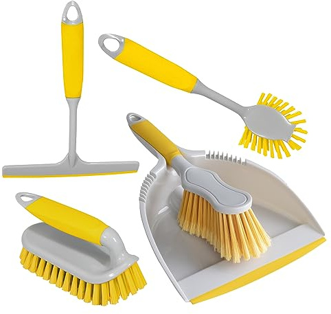 CHARLES BENTLEY 'Brights' Kitchen Bundle Dustpan & Brush Washing Up Yellow