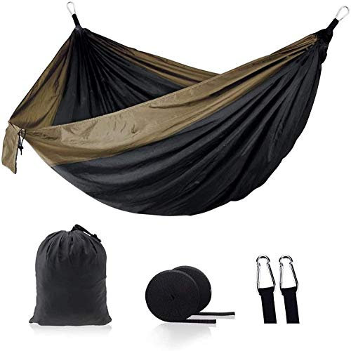 Zerotwo Hängematte mit Tragetasche Reisehängematte Campinghängematte Ultraleicht Outdoor Hammock 250KG Tragkraft 270 * 140 cm,2 Personen Hängematte Nylon Fallschirm