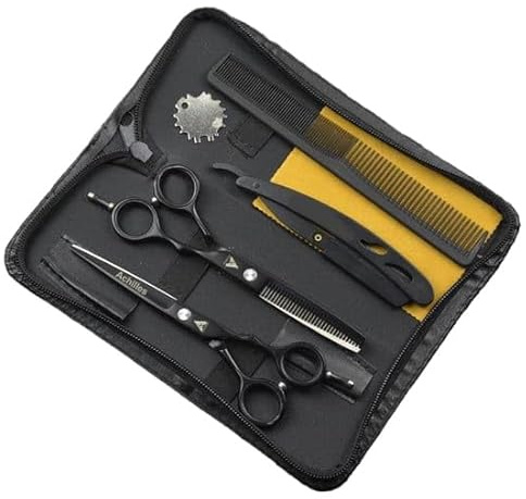 Haarschere Premium Scherenset 6 Zoll Hochwertiger japanischer Stahl - Schere & Ausdünnungsschere 6 Zoll - Scherenset - Friseurscheren - Friseurset