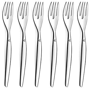 Lou Laguiole JET Kuchengabeln, Edelstahl 18/0, glänzend, 6-teilig