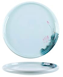 Dinner Plates Dinner Plates 12inch Melamine Plates Round Dessert Plates for Salad Steak Snack Appetizer Plates Not for Microwave Oven (Large) Dishes Dessert Plates (Size : 7.99INCH)