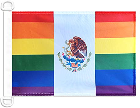 AZ FLAG Bandiera Navale Messico 45x30cm - Bandiera Maritima Messicana Arcobaleno 30 x 45 cm speciale Nautismo, Padiglione Nautico