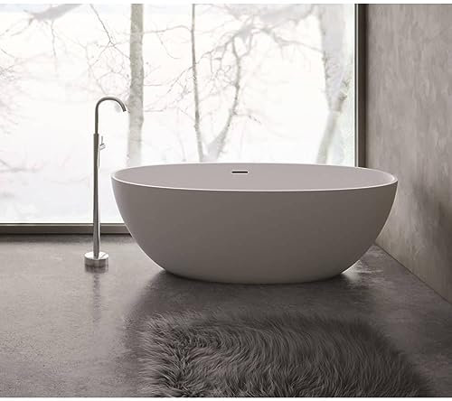 Beaux Nino freistehende Badewanne 180x80cm mit Pop-up Matte weiß