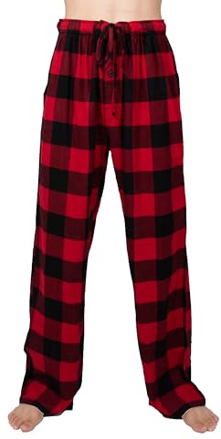 JTPW Herren 100% Baumwolle Flanell Bequeme Pyjama/Lounge Bottoms mit Taschen