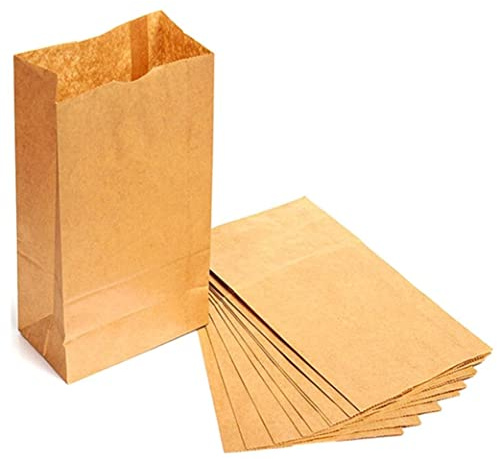 DIOMMELL Greaseproof Brown Paper Bags for Food Storage and Groceries Takeaway, Multipurpose, and Easy to Carry, Pack of 60 Pcs, Size-150x90x270mm