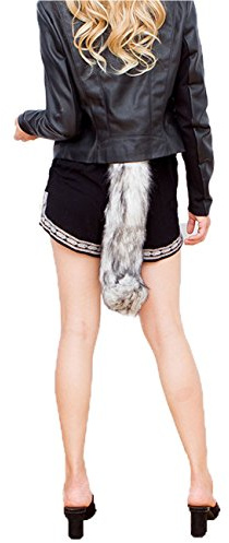 DRESHOW Fuchspelzschwanz Cosplay Kostüm Party Super riesiger flauschiger Schwanz für Damen