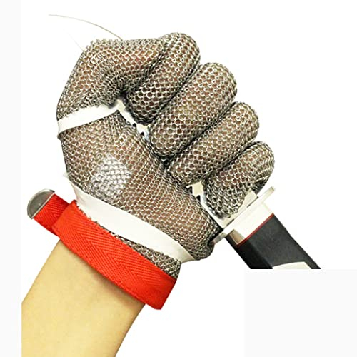 BCPPO Anti Cutting Gloves Chef Butcher Cut Resistant Gloves, Left Hand Right Hand Universal Restaurant Kitchen Slaughterhouse Safety Work Gloves (Size : 1PCS/XL)