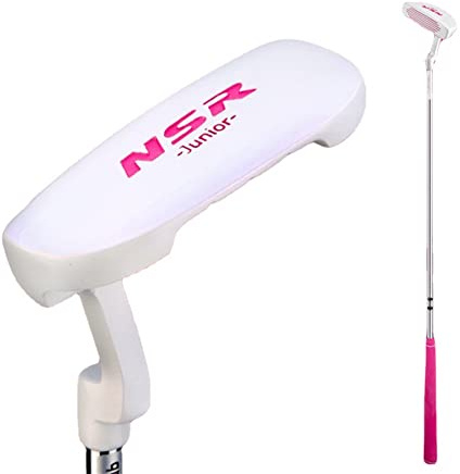 Putters de golf para zurdos, práctica de golf para niños y principiantes, palos de golf para niños y niñas (blanco, para 3-5 años)