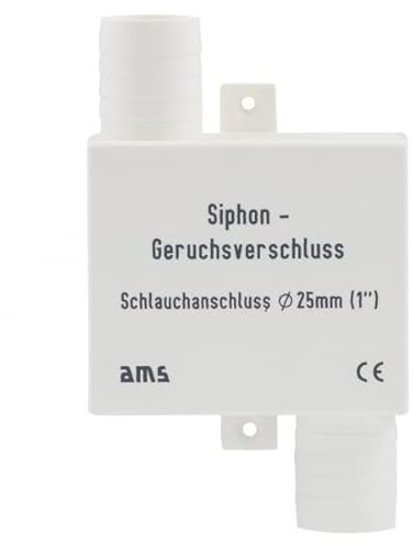 Aulich24 Geruchsverschluss Siphon für Schlauchanschluss 19 oder 25 mm Variationen (Anschlussdurchmesser : 25mm)