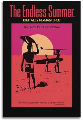 Polina Filmposter The Endless Summer auf Leinwand, Wandkunst, Dekoration, Wohnzimmer, Schlafzimmer, Dekoration, Poster, 40 x 60 cm, ungerahmter Stil