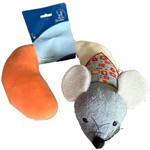 Nackenkissen - Maus Melina - Kissen für Auto - Kindersitz - kompatibel mit Sterntaler - Reisekissen Reisehörnchen Nackenpolster für Baby - Kinder & Erwachsene..