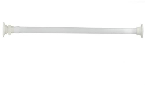 Vetrineinrete® Bastone bianco per tenda estensibile telescopica asta appendiabiti per armadio allungabile regolabile da 110 a 200 cm