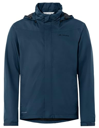 VAUDE Escape Bike Light Regenjacke Herren – Fahrradjacke wasserdicht atmungsaktiv winddicht, 2-Lagen mit verstaubarer Kapuze