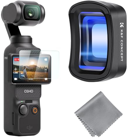 K&F Concept Magnetic 1.2X Anamorphic Lens Filter Compatible with DJI Osmo Pocket 3, Cinematic Widescreen Effect, Magnetic Detachable Convenient Installation AGC Optical Glass 28-layer Nano Coating