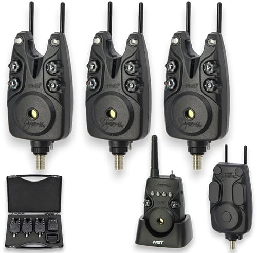 NGT Dynamic MK2 3pc Wireless Bite Alarms Carp Coarse Fishing Bite Indicator