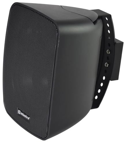 Adastra | BG Series Outdoor & Indoor 100V Weatherproof Wall Mountable Speaker | Full-Range Audio Speaker with Adjustable Mounting Bracket | IP54 Rating, 6.5 Driver, black