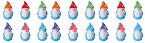 Amosfun 18Pcs Mini Garden Gnomes Figurines Small Garden Ornaments Resin Fairy Ornaments for Outdoor Plant Pot Decoration Miniature Gnomes Accessories