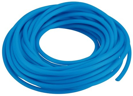 QUARKZMAN Tubo de Cordón de Goma 16 pies 2mm Dia 1mm Agujero Azul Oscuro Tubo Hueco para Manualidades de Bricolaje Collares Pulseras